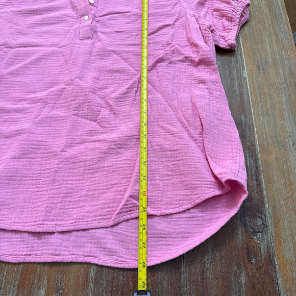 J Crew Pink Gauze Short Sleeve Tee XL - Picture 9 of 10